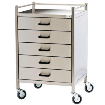 1455 Anaesthetic Trolley 4 Drawer DE