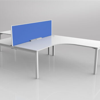 Tangent Square leg 2 person workstation L-shape layout