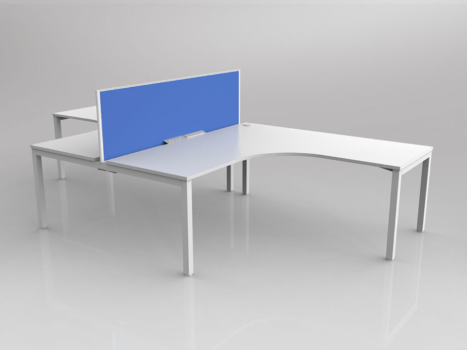 Tangent Square leg 2 person workstation L-shape layout