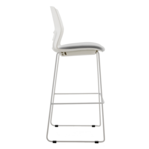 STOOL SNOUT 760 WHITE GREY SEATPAD BACK 1