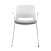 ARM CHAIR SNOUT 4 LEG WHITE GREYBLACK SEATPAD front front