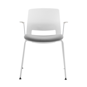 ARM CHAIR SNOUT 4 LEG WHITE GREYBLACK SEATPAD front front