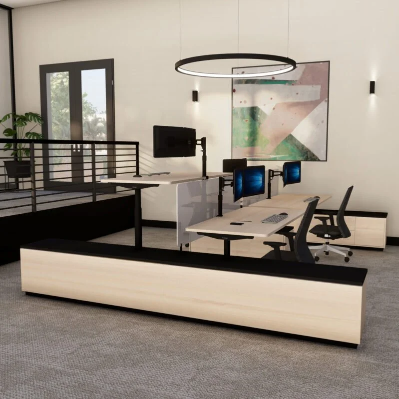 WORKWAYS Sit-Stand Adjustable Workstation